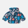 Monster Print Hooded Puffer Coat Monster Print Hooded Puffer Coat