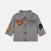 Music Graphic Embroidered Denim Jacket Music Graphic Embroidered Denim Jacket