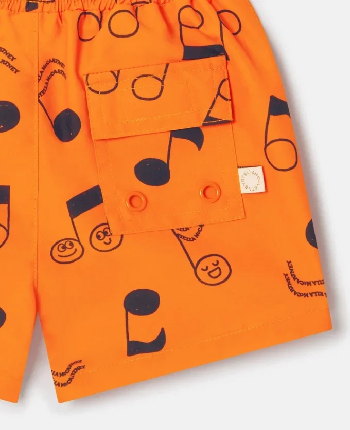 Music Notes Print Swim Shorts Music Notes Print Swim Shorts