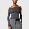 Off-Shoulder Long-Sleeve Jumper Off-Shoulder Long-Sleeve Jumper