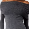 Off-Shoulder Long-Sleeve Jumper Off-Shoulder Long-Sleeve Jumper