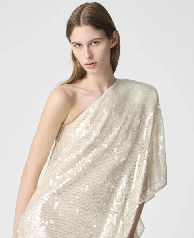 One-Sleeve Sequin Dress One-Sleeve Sequin Dress