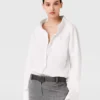 Open V-Neck Collared Shirt Open V-Neck Collared Shirt