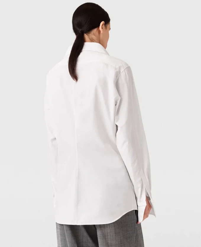 Open V-Neck Collared Shirt Open V-Neck Collared Shirt