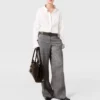 Open V-Neck Collared Shirt Open V-Neck Collared Shirt