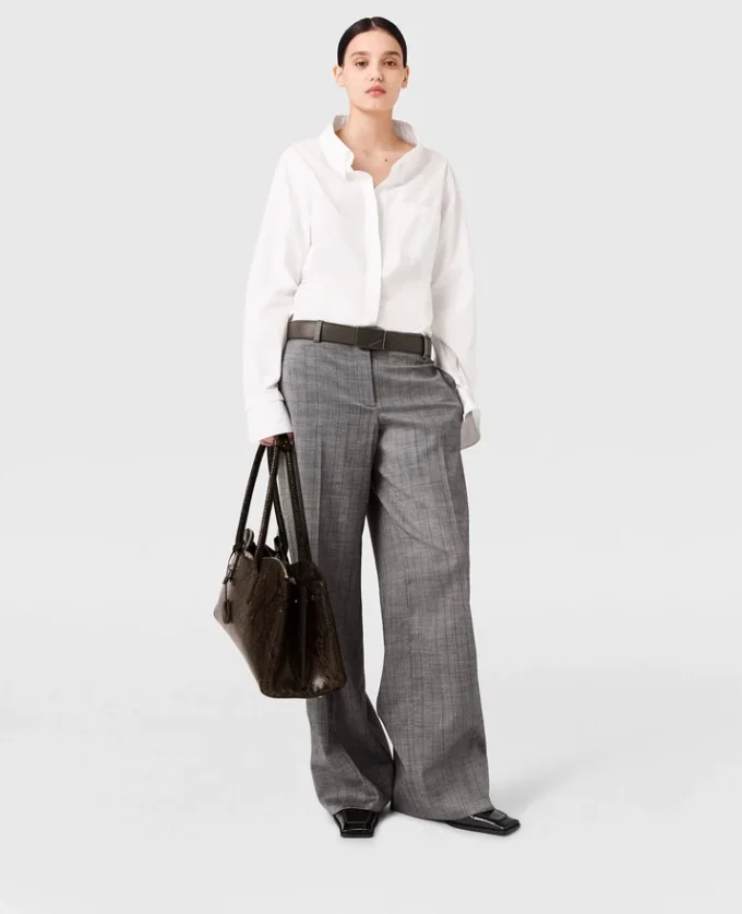 Open V-Neck Collared Shirt Open V-Neck Collared Shirt