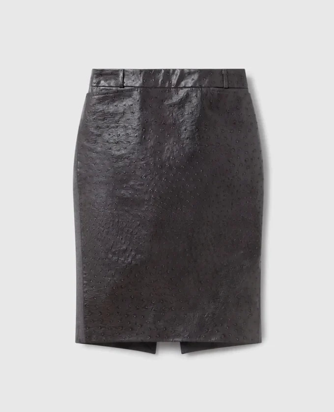 Ostrich Texture Midi Skirt Ostrich Texture Midi Skirt