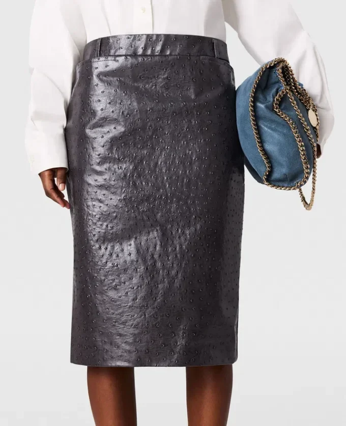 Ostrich Texture Midi Skirt Ostrich Texture Midi Skirt
