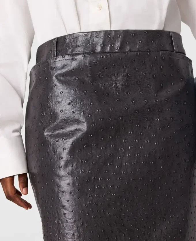Ostrich Texture Midi Skirt Ostrich Texture Midi Skirt