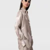 Oversized Dove Print Shirt Oversized Dove Print Shirt