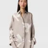 Oversized Dove Print Shirt Oversized Dove Print Shirt