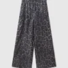 Oversized Drawstring Leopard Print Pants Oversized Drawstring Leopard Print Pants