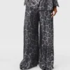 Oversized Drawstring Leopard Print Pants Oversized Drawstring Leopard Print Pants