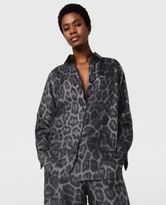 Oversized Leopard Print Shirt Oversized Leopard Print Shirt
