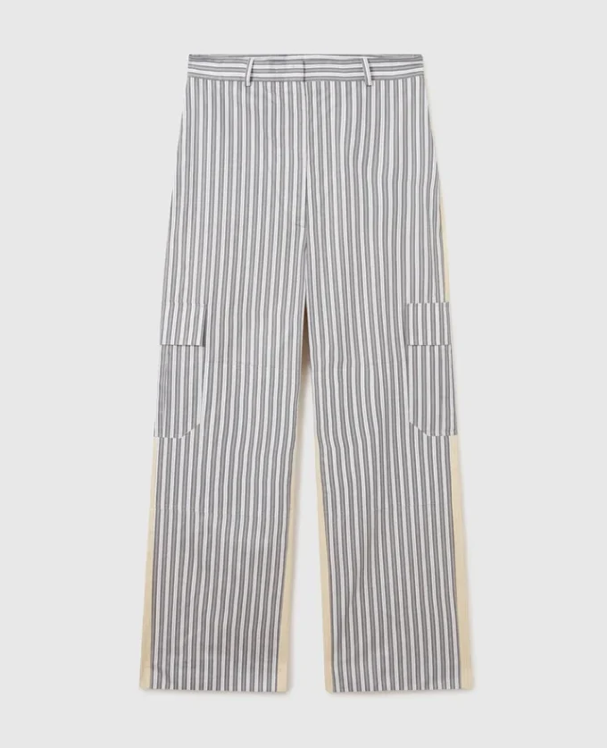 Oversized Mixed Stripe Cargo Trousers Oversized Mixed Stripe Cargo Trousers