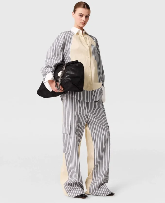 Oversized Mixed Stripe Cargo Trousers Oversized Mixed Stripe Cargo Trousers