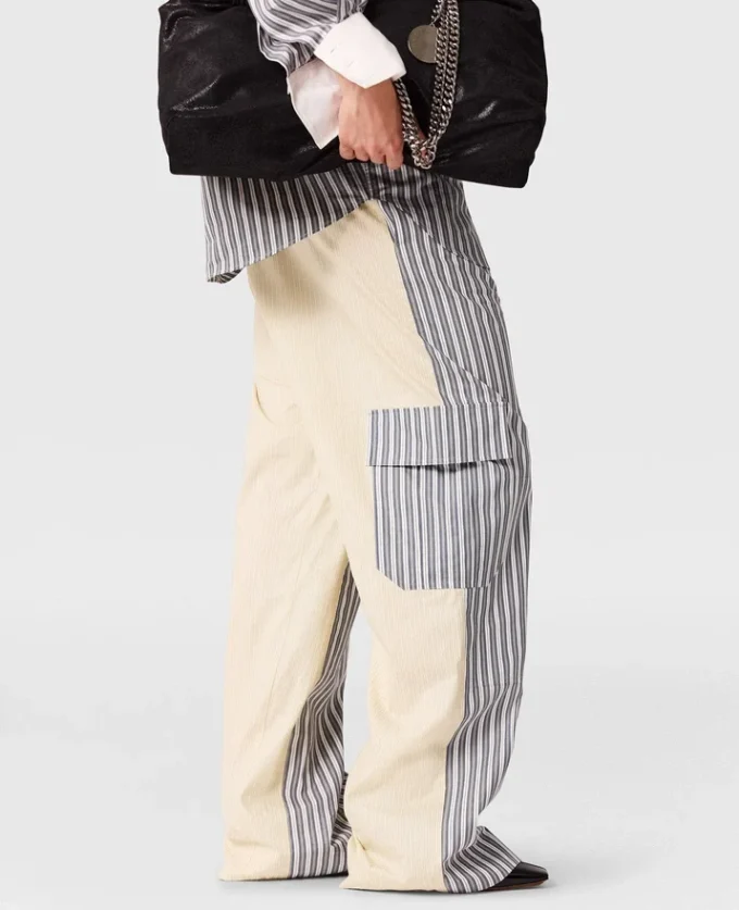Oversized Mixed Stripe Cargo Trousers Oversized Mixed Stripe Cargo Trousers