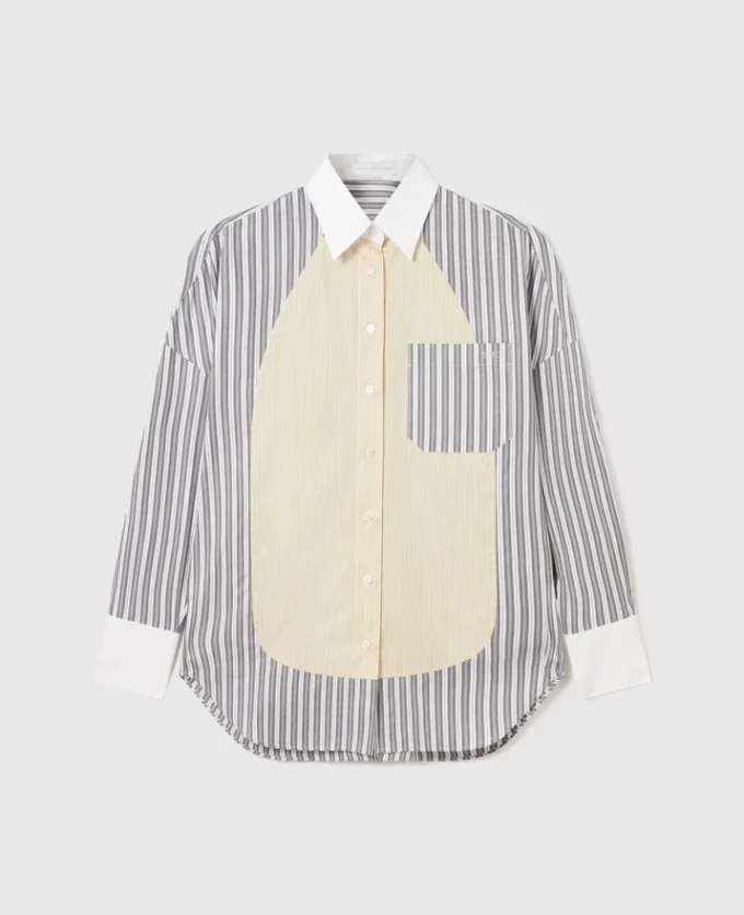 Oversized Mixed Stripe Shirt Oversized Mixed Stripe Shirt