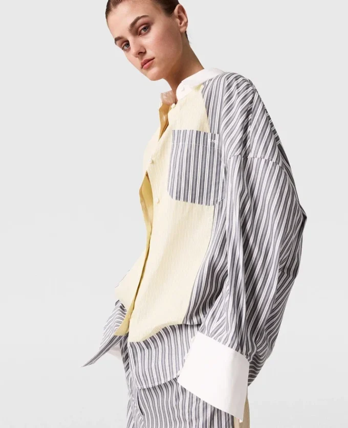 Oversized Mixed Stripe Shirt Oversized Mixed Stripe Shirt
