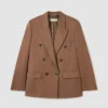 Oversized Pinstripe Double-Breasted Blazer Oversized Pinstripe Double-Breasted Blazer