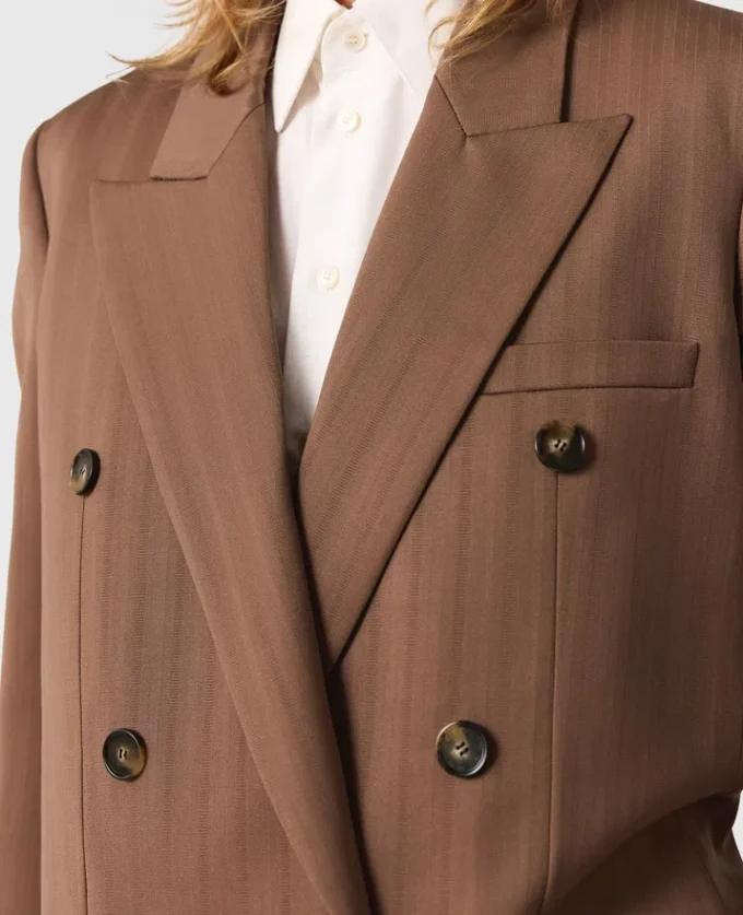 Oversized Pinstripe Double-Breasted Blazer Oversized Pinstripe Double-Breasted Blazer