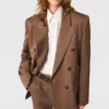Oversized Pinstripe Double-Breasted Blazer Oversized Pinstripe Double-Breasted Blazer