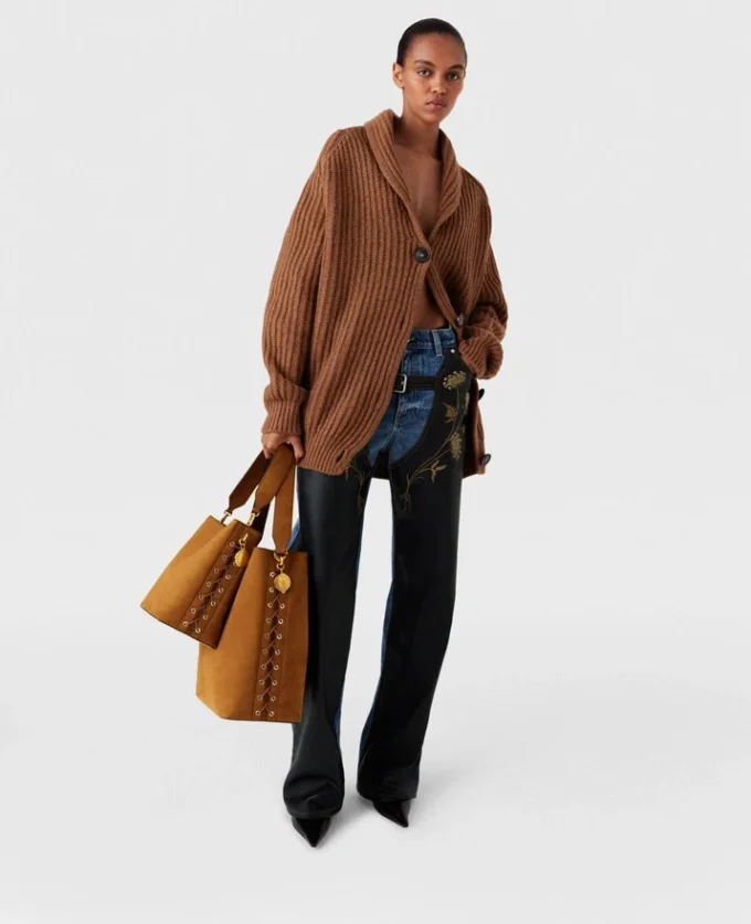 Oversized Ribbed V-Neck Cardigan Oversized Ribbed V-Neck Cardigan