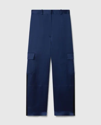Oversized Satin Cargo Trousers