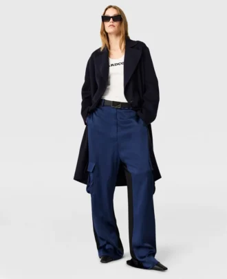 Oversized Satin Cargo Trousers