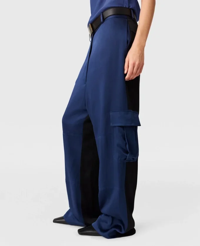 Oversized Satin Cargo Trousers Oversized Satin Cargo Trousers