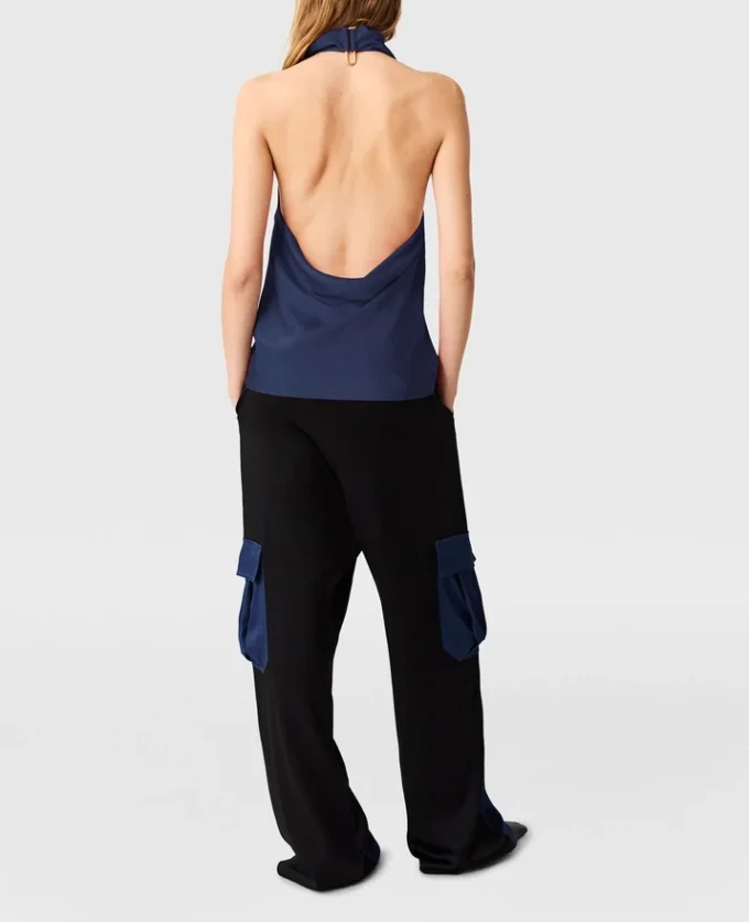 Oversized Satin Cargo Trousers Oversized Satin Cargo Trousers