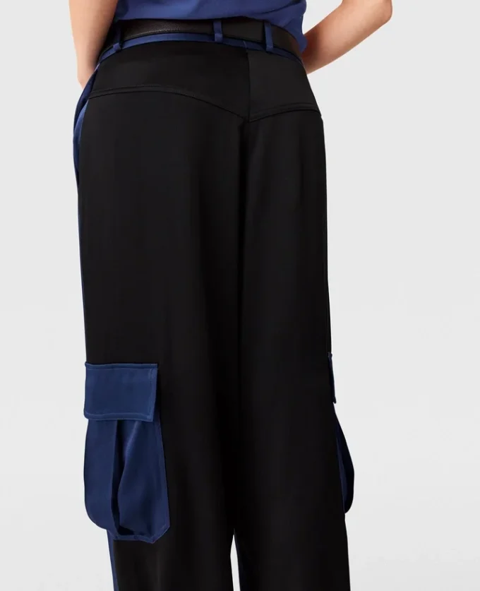 Oversized Satin Cargo Trousers Oversized Satin Cargo Trousers