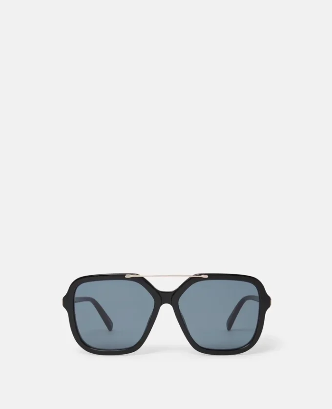Oversized Square Metal Bar Sunglasses Oversized Square Metal Bar Sunglasses