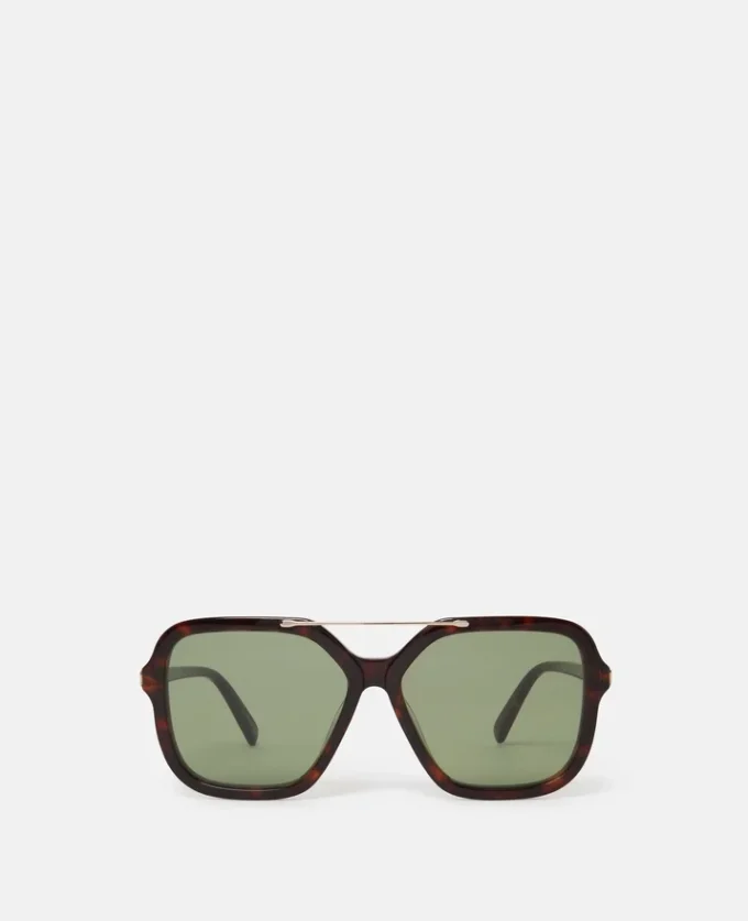 Oversized Square Metal Bar Sunglasses Oversized Square Metal Bar Sunglasses