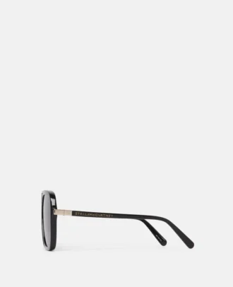 Oversized Square Metal Bar Sunglasses