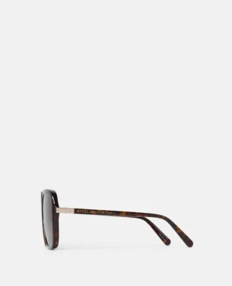 Oversized Square Metal Bar Sunglasses