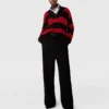 Oversized Striped V-Neck Sweater Oversized Striped V-Neck Sweater