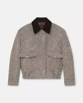 Oversized Tweed Bomber Jacket Oversized Tweed Bomber Jacket