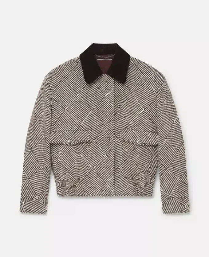 Oversized Tweed Bomber Jacket Oversized Tweed Bomber Jacket