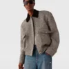 Oversized Tweed Bomber Jacket Oversized Tweed Bomber Jacket