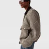 Oversized Tweed Bomber Jacket Oversized Tweed Bomber Jacket