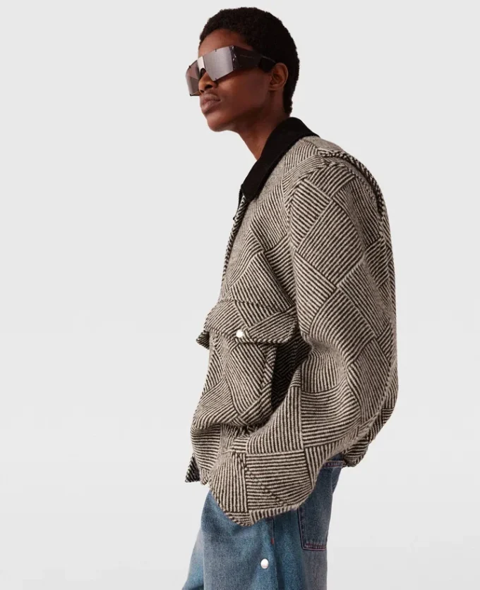 Oversized Tweed Bomber Jacket Oversized Tweed Bomber Jacket
