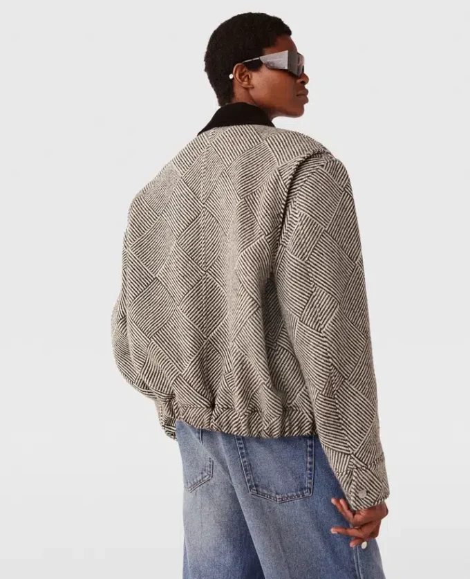 Oversized Tweed Bomber Jacket Oversized Tweed Bomber Jacket