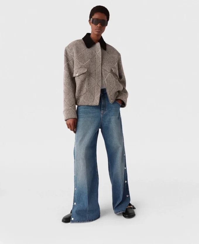 Oversized Tweed Bomber Jacket Oversized Tweed Bomber Jacket