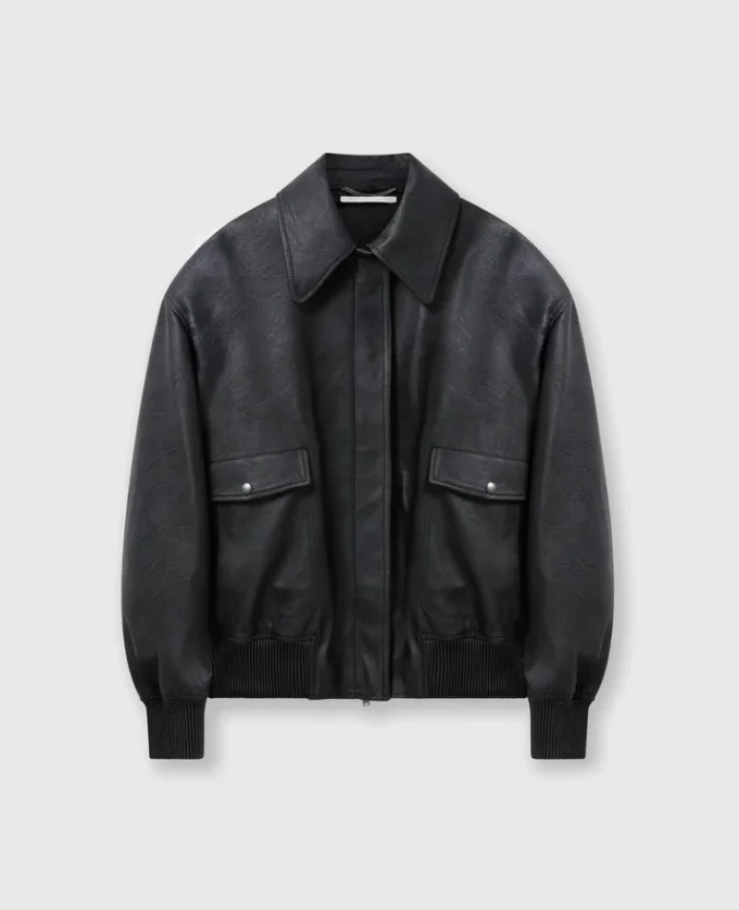 Oversized Vegan Bomber Jacket Oversized Vegan Bomber Jacket