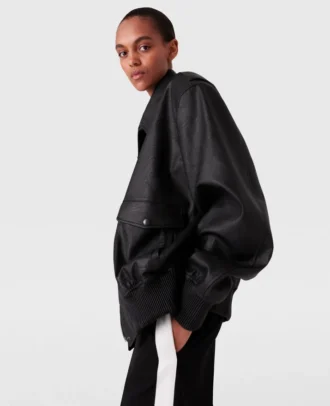 Oversized Vegan Bomber Jacket Oversized Vegan Bomber Jacket