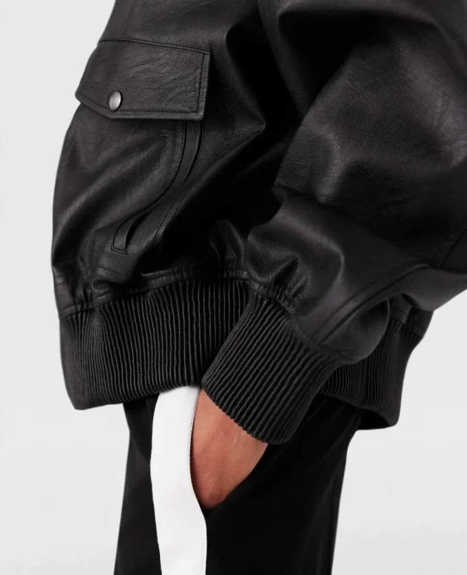 Oversized Vegan Bomber Jacket Oversized Vegan Bomber Jacket