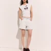 Paneled Denim Shorts Paneled Denim Shorts