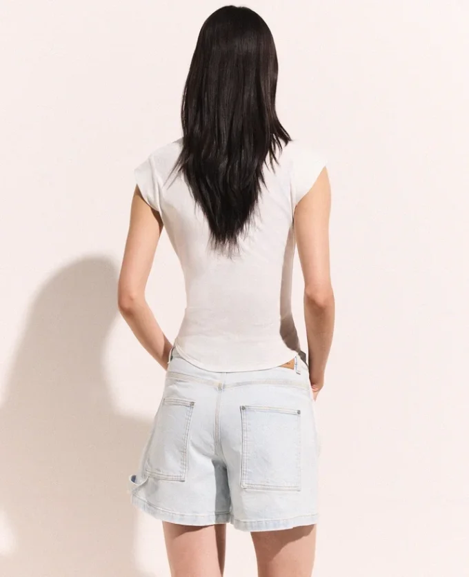 Paneled Denim Shorts Paneled Denim Shorts