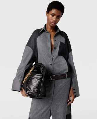 Paneled Oversized Shirt